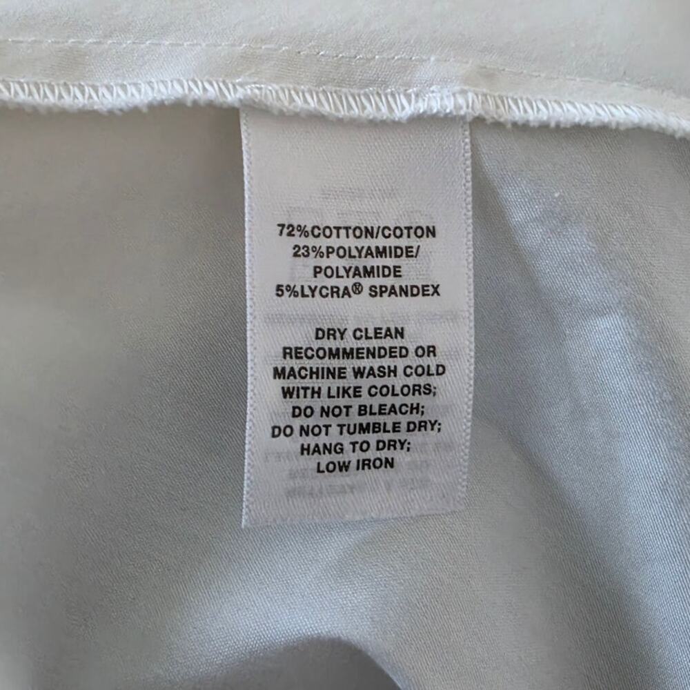 Lafayette 148 New York White Cotton Button Down Tunic Blouse Size M - Picture 5 of 10